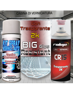 con trasparente 2k Bomboletta Spray Volkswagen La7a Ascotgrau