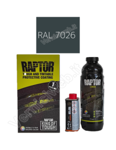 kit lt1 Vernice Raptor colore RAL 7026 grigio granito