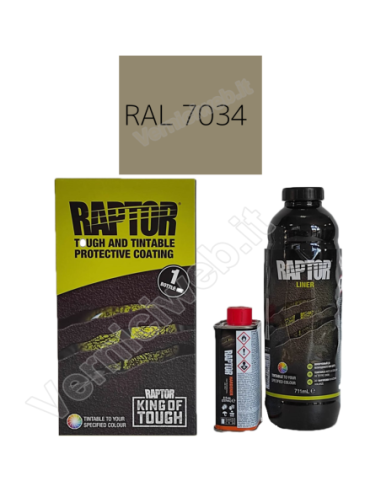 kit lt1 Vernice Raptor colore RAL 7034 grigio giallo