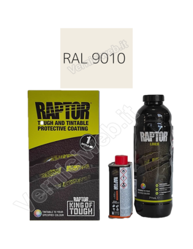 kit lt1 Vernice Raptor colore RAL 9010 bianco puro