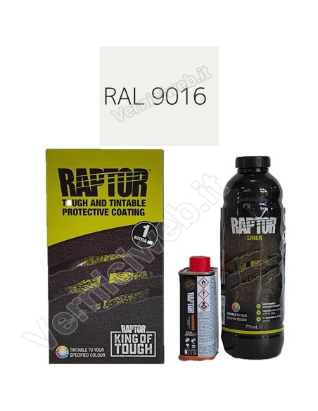 kit lt1 Vernice Raptor colore RAL 9016 bianco traffico